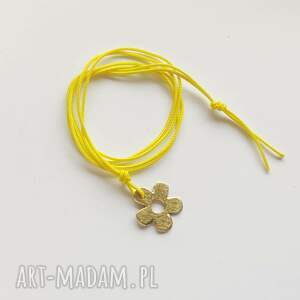 kwiat wisiorek mosiądz, zmatowione