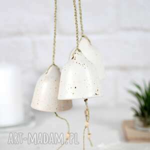 ceramiczny dzwonek - loft, dzwonki choinkowe, białe ozdoby