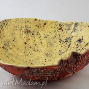 handmade ceramika patera drozd