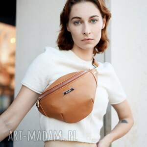 NERKA XL SKÓRA NATURALNA W KOLORZE KONIAKU, torebka, saszetka