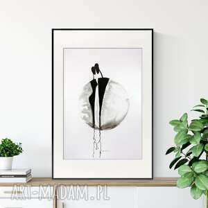 plakaty grafika 50x70 cm wykonana ręcznie, abstrakcja, elegancki minimalizm, styl