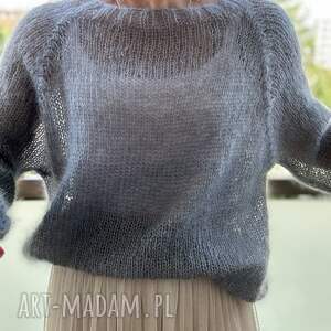 ręcznie wykonane swetry sweter griza handmade