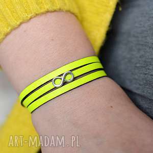 beezoo bransoletka skórzana magnetoos triple infinity neon lemon nieskończoność