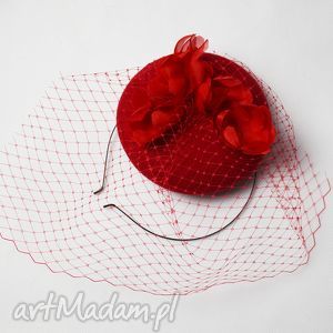 handmade ozdoby do włosów czerwona dama