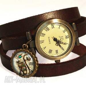 steampunk'owy kot - zegarek / bransoletka