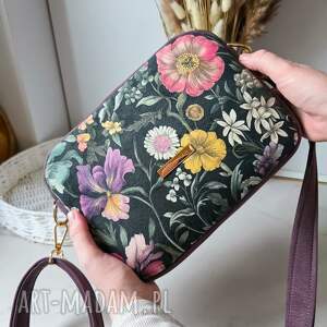torebka box prostokątny w kwiaty na ramię