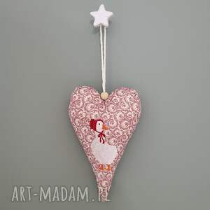 Prezent SERCE ZAWIESZKA Z HAFTEM Gąski, haft, wielkanoc