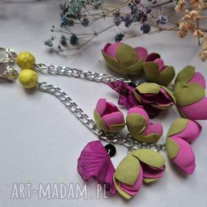 klipsy kolorowe kwiaty,bardzo oryginalne i widoczne,doskonale dopełniają