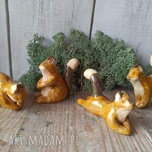 ręcznie robione ceramika rodzina wiewiórek
