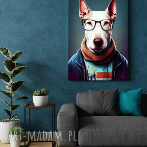 portret psa hipsterskiego - max - wydruk na płótnie 50x70 cm b2