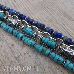 handmade lapis lazuli z turkusem