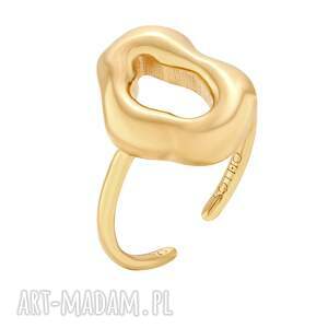 sotho złoty balonowy pierścionek, pozłacany, delikatny