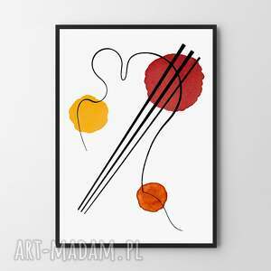 kandinsky sushi - plakat 40x50 cm domu, salonu, nowoczesne