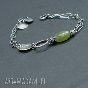 Zielony szafir - bransoletka, szafiry biżuteria, z szafirem