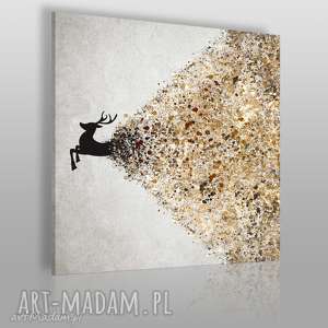 obraz na płótnie - jeleń beżowy - VAKU DSGN obrazy