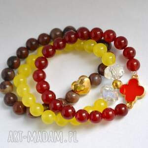 ręczne wykonanie bracelet by sis: elegancka bransoletka z jasno żółtych kamieni