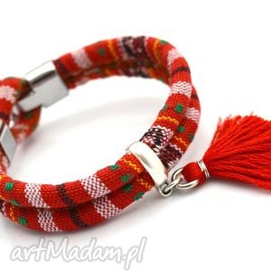 handmade bransoletka boho joyee masayum red z chwostem