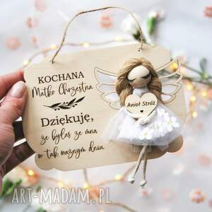 Prezent Podziękowanie dla Matki Chrzestnej chrzciny, komunia