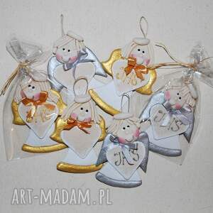 Prezent Pamiątki Pani Moniki - aniołki z masy solnej