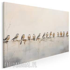 obraz na płótnie - polskie gałęzi wróble 120x80 cm 102021 z ptakami