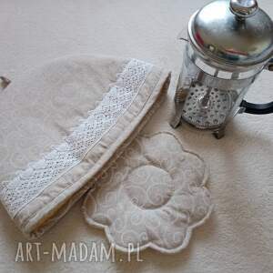 podkładki ocieplacz na dzbanek, herbata, bawełna, poranna kawa, zimowa herbatka