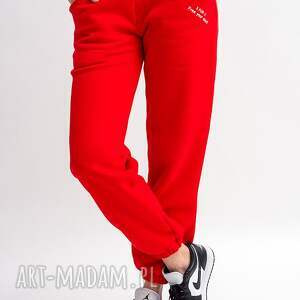 handmade spodnie spodnie dresowe aga czerwone