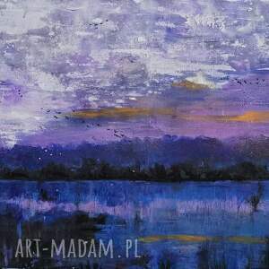 poranek, obraz akrylowy na płótnie, 70x50x1cm las