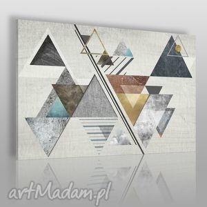 obraz na płótnie - abstrakcja trójkąty - VAKU DSGN dom obrazy