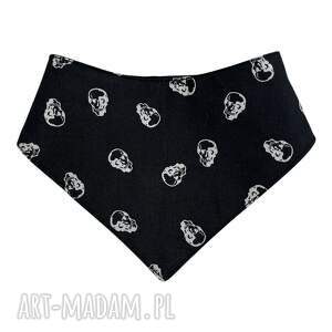 bandana, chusta, apaszka dla psa, jamnika zapinana na nap czaszki bandana