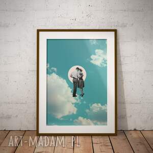 Prezent Plakat Zakochana para - Kolaż minimalistyczny (70x100cm)