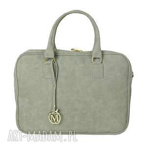 manzana biznes styl torba na laptopa - szara, torebka, damska