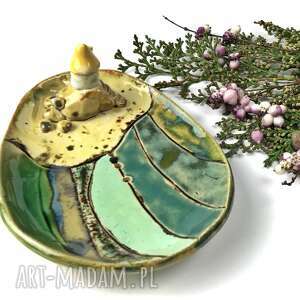 handmade ceramika ceramiczna mydelniczka ręcznie robiona "dom