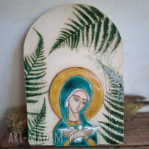 ikona ceramiczna z wizerunkiem matki bożej - pneumatofora matka boża, ślub