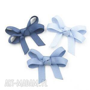 spinki do włosów loop bow blue little flowers dziewczynki