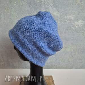 Czapka niebieska krótka na podszewce box A1, cza, fo, dam, et