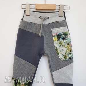 patch pants spodnie dziecięce szare 74 - 104 cm prezent dla dziecka