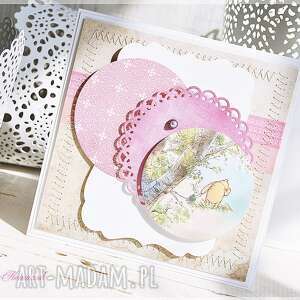 handmade scrapbooking kartki kartka z kubusiem puchatkiem