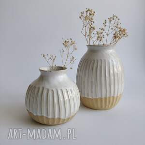 handmade ceramika zestaw z dwóch wazonów ceramicznych 2