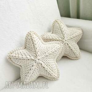 poduszka gwiazda ze sznurka bawełnianego 30cm, poduszki dekoracyjne