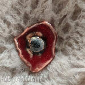 ceramiczna kwiat, biżuteria, broszka, prezent