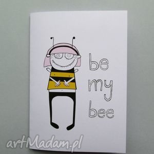 scrapbooking kartki be my bee kartka składana, pszczółka, miłość