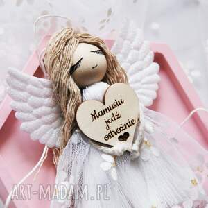 Prezent Aniołek dla mamy - zawieszka do samochodu na szczęście