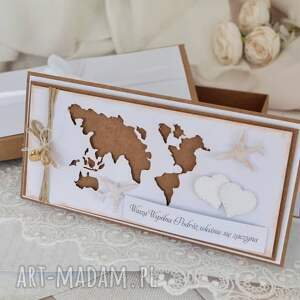 Prezent Kartka ślubna dla podróżników w pudełku - eko