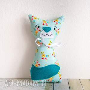 handmade maskotki kotek dla maluszka - mruczek - jola 18 cm