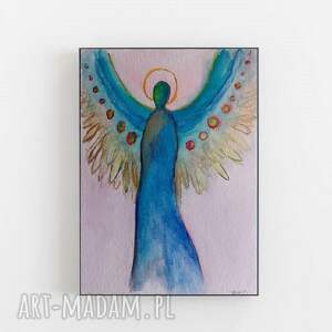 anioł - akwarela formatu 24/32 cm