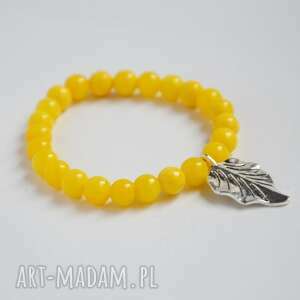 ręcznie wykonane bracelet by sis: żółty marmur ozdobiony