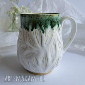 kate maciukajc kubek ceramiczny zielony/5 prezent handmade kawy