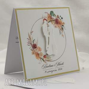kartki kartka na ślub w ozdobnej kopercie, wb a31