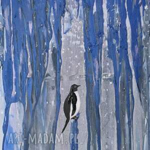 na szczycia obrazy niebieskie obrazy, zima, obraz pingwiny antarktyda