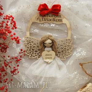 prezent na dzień babci i dziadka - aniołek zawieszka dla baci dziadków